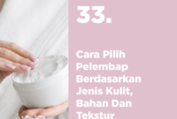 Cara Pilih Pelembap Berdasarkan Jenis Kulit